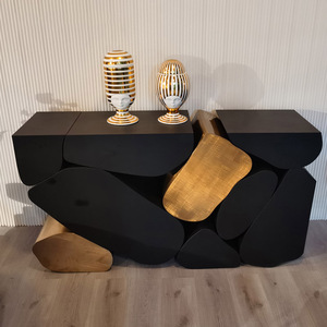 Table console de couloir italienne de luxe en or carré de salle à manger en or table <span class=keywords><strong>d</strong></span>'entrée étroite meubles de salon longue entrée pour la maison - Product Image 6
