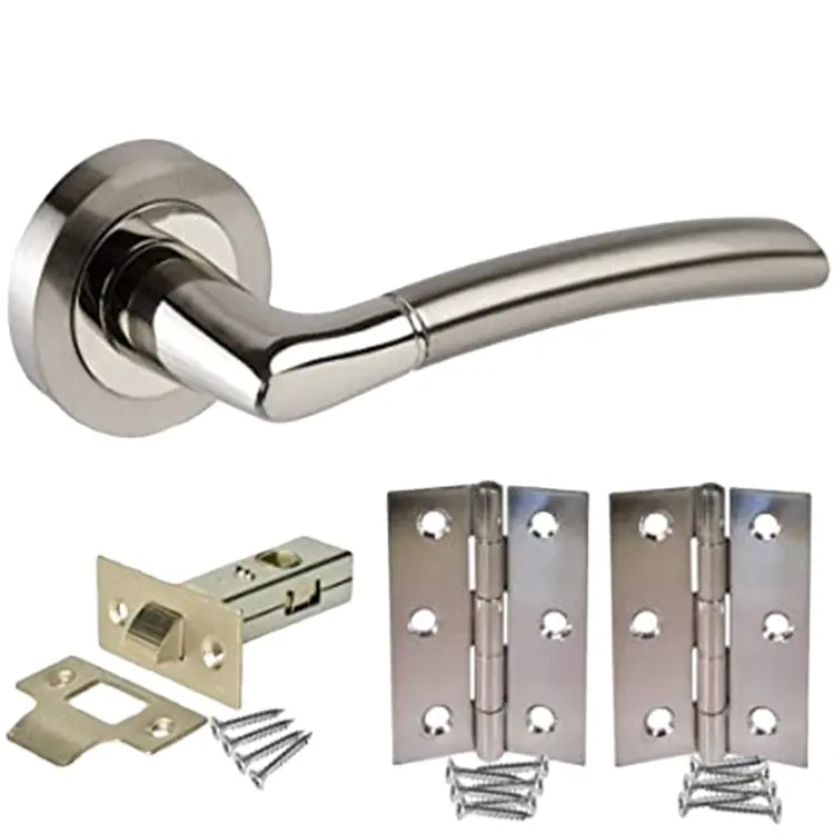 Poignée de porte intérieure en aluminium, couleur Chrome et moderne, pour salle de bains, 1 pièce, meilleure vente