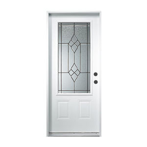 PHIPULO Portes d'intérieur <span class=keywords><strong>rétro</strong></span> américaines à 6 panneaux en acier Portes de surface classiques en noyer blanc/noir - Product Image 3