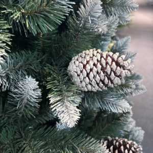 Sapin de Noël artificiel d'extérieur en PVC floqué de haute qualité de 5 pieds/6 pieds/7 pieds avec lumières LED multicolores - Product Image 2