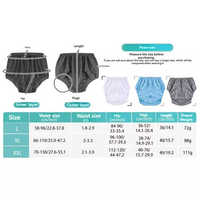 Tissu imperméable TPU lavable pour adultes, personnes âgées, couches à couche unique, sous-vêtements portables extérieurs anti-fuite silencieux TAILLE XS