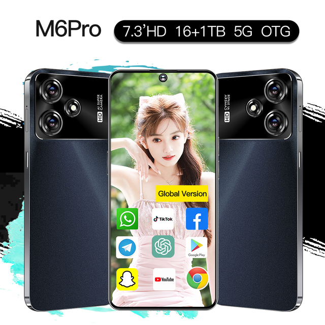 M6 Pro Fortress 5G Handset 8000mah Power Core 7.3 Inch Full Vision 16GB 1TB Surge Charge IP68 Standby Wholesale B2B OTG Ready
