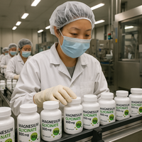 Cápsulas de Glicinato de Magnesio 500mg Alta Potencia para Adultos, 60 Unidades, Hombres y Mujeres, Apoyo Inmunológico, Sueño y Estrés