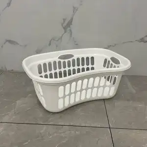Circular Plastic Laundry Basket with Lid Various Sizes for Dirty Clothes Storage Cleaning Plastic Storage Basket with Outlet