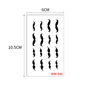 Newest Fashion Cute Blue Argyle Small Size Temporary Tattoo Stickers for Men - Product Image 2