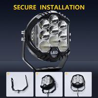 5 pouces 6000K lumière blanche trois côtés illuminés 9 - 30V barre lumineuse LED pour camions/voitures SUV/motos avec DRL Angel Eye RGB