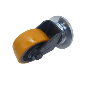 Roue auxiliaire et support pour transpalette électrique Zhongli ES20-20RAS, montage à vis robuste, roue en plastique - Product Image 1