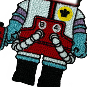 Phong Cách Châu Âu Robot Pistol Cô Gái Bí Mật Trang Phục Đồ Chơi Siêu Man Vải Vá Phẳng Thêu PVC Vải Chất Liệu Chính Cần May - Product Image 6