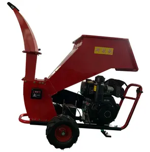 10HP Diesel Engine Wood Crusher Wood Chipper Machine Wood Chipper Shredder with Electric Start Engine