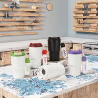 Thermos à double paroi moderne de 420 ml en acier inoxydable 304, portable, pour le bureau, les voyages, idéal pour les cadeaux