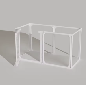 Nuova Recinzione per Animali Domestici Ecologica Multifunzionale da Interno, Tenda Mobile con Motivo Solido, Gabbia Fai-da-Te con Chiusura a Bottone in Plastica per Piccoli Animali - Product Image 2