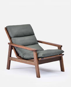 ठोस लकड़ी एकल सीट अवकाश कुर्सी आर्मरेस्ट के लिए घर कार्यालय के लिए प्राकृतिक लकड़ी के फ्रेम - Product Image 6