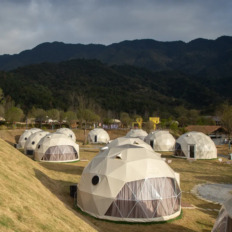 Safari Koepel Tent Luxe Glamping Outdoor Camping Koepel Tent Hotel Geodetische Koepel Tent Te Koop