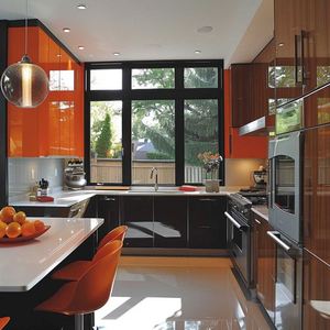 Fusión de estilo y función en cabinas de cocina modulares modernas en forma de U con Isla llamativa - Product Image 6