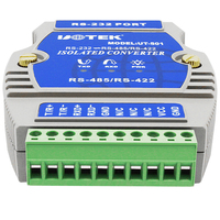 Convertidor de Interfaz Industrial Aislado RS232 RS485/422, Adaptador Serial UOTEK con 1 Año de Garantía, Bloque de Terminales DB9 para Datos