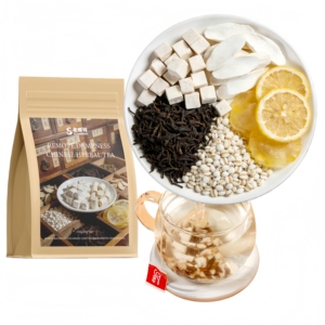 Bebida Herbal Orgánica China 100% Natural para Eliminar la Humedad y el Mal Aliento, Tratamiento con Té de Job's Tears, Poria y Ñame - Product Image 1