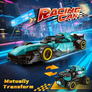 Woma 2 in <span class=keywords><strong>1</strong></span> Auto da Corsa Formula <span class=keywords><strong>1</strong></span> e Veicolo Fuoristrada Trasformabile, Blocchi di Costruzione in Plastica Multiforme, Giocattolo Educativo da Assemblare - Product Image 2