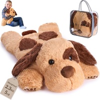 Peluche lestée de 5 lb pour chien, chauffable au micro-ondes, jouet lesté chaud pour l'anxiété et la stimulation sensorielle