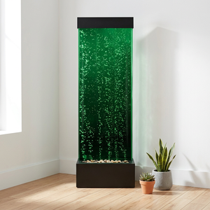 Mur de bulles LED sensoriel 4 pieds 48 pouces pour fontaine d'intérieur, écrans métalliques contrôlés par application, séparateurs de pièce, 8 couleurs changeantes - Product Image 1