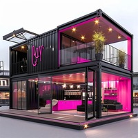 Villa mobile conteneurisée sur mesure de 20/40 pieds pour habitation, camping, boutique, hôtel, école, avec fonctionnalités de salle de bain