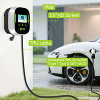 Estación de Carga para Vehículos Eléctricos ZenCar de 16A y 3 Fases, Cargador de Vehículos Eléctricos de 11kW con Control por Aplicación Wifi para Autos Chinos con Estándar GBT