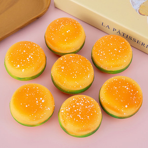 2025 Funny Cute Novelty Stress Relief Hamburger Squishy Food Simulation Burger <b>Squeeze</b> TPR Stress Toy Fidget <b>Ball</b> - Product Image 3