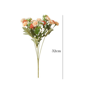 Bouquet de pissenlits artificiels Ruilisi à 5 tiges, fleurs en soie pour mariage et décoration intérieure, blanc, rose, jaune, café - Product Image 5