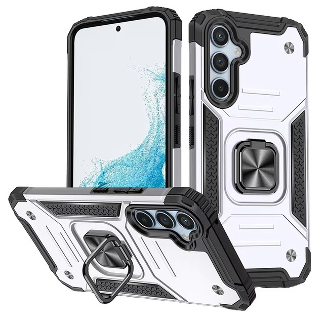 Magnetic TPU+PC Phone Case for A54 A34 A24 A14 A04 for Samsung Galaxy S22 S23 Plus S24 Ultra with Magnetic Ring Holder