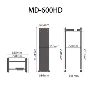 Taşınabilir endüstriyel kapı çerçevesi güvenlik vücut arama makinesi yüksek hassasiyet kararlılığı çok bölgeli <span class=keywords><strong>Metal</strong></span> dedektörü ile yürümek - Product Image 4