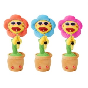 Éxito Transfronterizo: Juguete de Peluche Realista de Girasol con Instrumento Musical, Mango Giratorio, Canta y Baila - Product Image 6