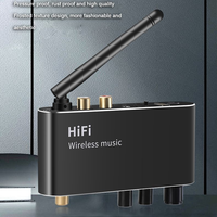 Receptor de Audio HIFI 5.1 DAC, Conversor Digital a Analógico Coaxial, Adaptador Inalámbrico Estéreo con Conector AUX de 3.5mm, RCA, Micrófono, Puerto para Disco U