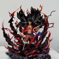 Figura de PVC de 40 cm de Monkey D. Luffy de One Piece, Sombrero de Paja, Isla Fantasma, Haoshoku Haki, Dibujos Animados Japoneses, Juguete Coleccionable, Estatua de Anime