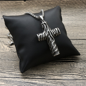 <b>Cross</b> Pendant Necklace Stainless Steel Unisex Gift Fashion Jewelry - Product Image 2