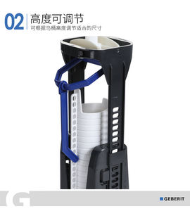 OUTLET Typ240 <span class=keywords><strong>GEBERIT</strong></span> Valve de chasse d'eau double action pour toilettes, <span class=keywords><strong>mécanisme</strong></span> de chasse d'eau avec bouton D38mm pour réservoir de toilettes, noir - Product Image 3