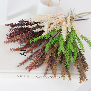 <b>Artificial</b> Dried Flower <b>Bouquet</b> 34cm Mixed Colors Plastic Silk Long Lasting Home Decor Tabletop Display - Product Image 1