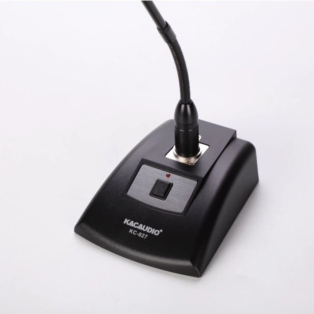 KC-027 Professional Condenser Microphone Omni-directional XLR Wired Desktop Conference Use 48V
