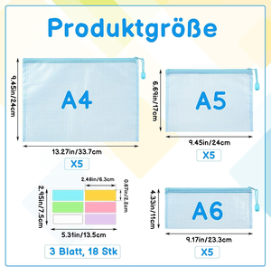 กระเป๋าใส่อุปกรณ์อาบน้ำ/เครื่องสำอางแบบพกพา ขนาด B5 A3 A5 A6 สำหรับเดินทาง  กระเป๋าเก็บของจุกจิก กันน้ำ ทำจาก PVC ตาข่าย - Product Image 2
