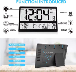 Meistverkaufte Digitale Wanduhr Temperatur-Feuchtigkeits-<span class=keywords><strong>Test</strong></span> Große Anzeige Tischuhren für Schreibtisch Digitaler Wecker - Product Image 6
