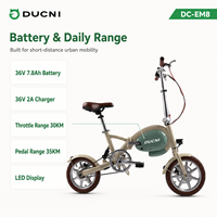 Bicicleta Eléctrica Plegable de 14 Pulgadas, 36V 250W, Diseño Compacto, Bicicleta Eléctrica Urbana
