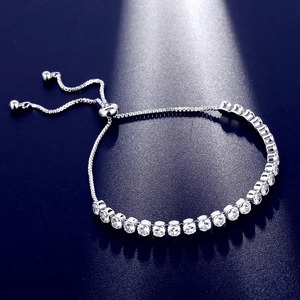 Fine Jewelry Gifts Women 925 Sterling <b>Silver</b> Cubic Zircon <b>Bracelet</b> <b>Adjustable</b> Tennis <b>Bracelets</b> - Product Image 4