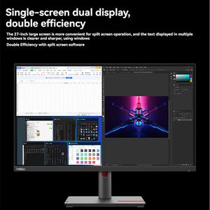Moniteur d'ordinateur <span class=keywords><strong>Lenovo</strong></span> ThinkVision <span class=keywords><strong>27</strong></span> <span class=keywords><strong>pouces</strong></span> avec support réglable IPS T27i-30, prend en charge l'affichage mural - Product Image 5
