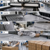 Support de cartes et pousse-cartes en acrylique ondulé pour Mahjong, personnalisé en usine, accessoires de Mahjong américain deux-en-un, pour jeux d'échecs et de cartes