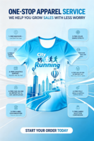 T-shirt de course promotionnel personnalisé à manches courtes, 100 % polyester, coupe ample, respirant et à séchage rapide, pour la course à pied et le sport, par sublimation