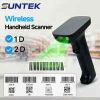 Escáner de Código de Barras Inalámbrico SUNTEK 2.4G para Comercios y Supermercados