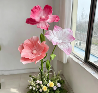 Dekorasi Latar Belakang Jendela Mal Bunga Poppy Lily Raksasa Buatan dari EVA, Grosir Pabrik Bunga Buatan