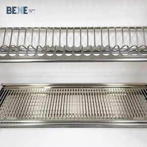 Modern Double-Layer Stainless Steel <b>Dish</b> <b>Rack</b> Chrome Strong Bearing Capacity Kitchen Drain Board Multi-Functional Design Tablewa - Product Image 1