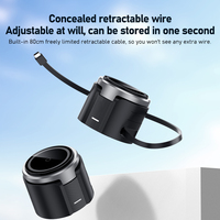 Nouveau câble de charge sans fil magnétique pliable multifonctionnel 3-en-1 rétractable de 80 cm pour iPhone, port Type-C QC3.0/PD2.0