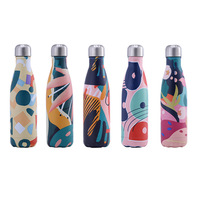 Bouteille d'eau sous vide en acier inoxydable de 17 oz flacon de sport thermos Cola à double paroi 12-24 heures bouteille d'eau isolée