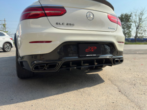 Lèvre de diffuseur de pare-chocs arrière en fibre de carbone de style supérieur W253 pour Mercedes Benz GLC63 <span class=keywords><strong>43</strong></span> coupé C253 Bodykit - Product Image 4