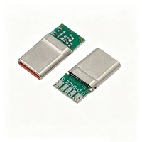 Conector Macho Tipo-C con Placa PCB de 16 Pines, Carga Rápida PD de 12V, Cable USB, Banco de Energía DIY, Dispositivo Industrial Integrado